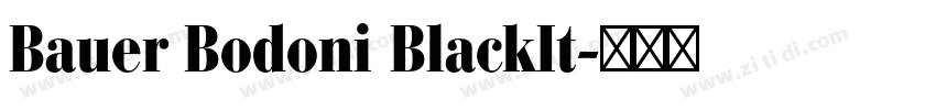Bauer Bodoni BlackIt字体转换